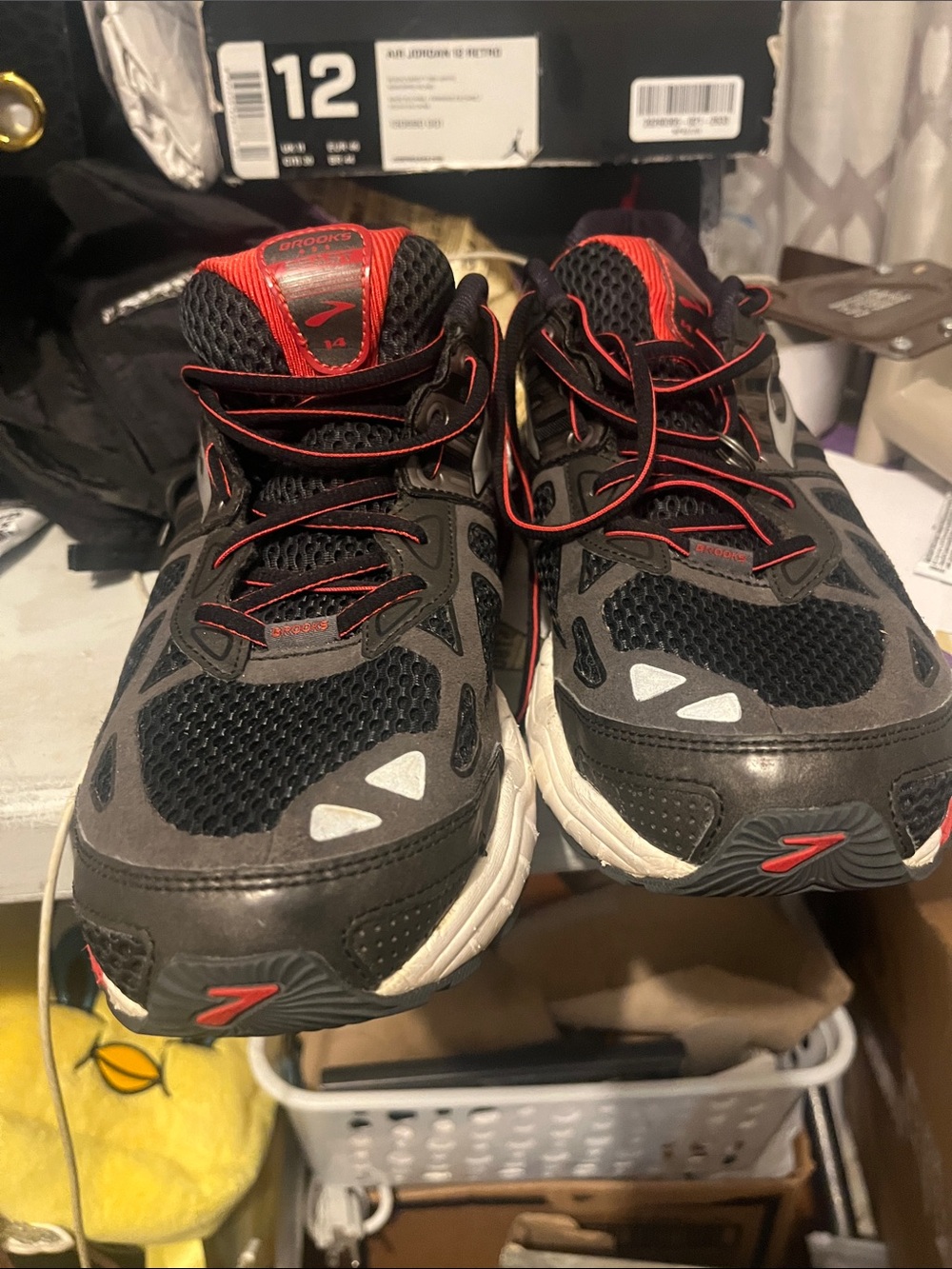 Brooks Black and Red Men's Running Shoe - Picture 2 of 7